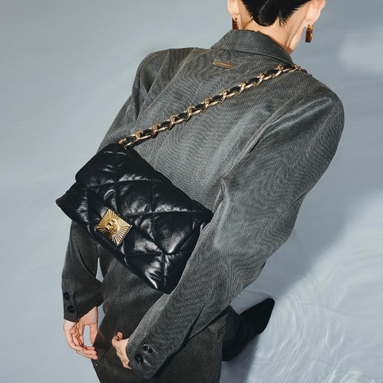 Head layer cowhide bag, womens diamond grid chain bag, genuine leather shoulder bag, small square bag - Memoo.com Head layer cowhide bag, womens diamond grid chain bag, genuine leather shoulder bag, small square bag - Memoo.com
