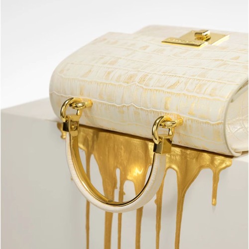 Crossbody bag in white crocodile leather handbag and shoulder bag Crossbody bag in white crocodile leather handbag and shoulder bag