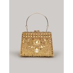 Evening Bag Gold Rhinestone Clutch Bag  Women's Handbag Chain Crossbody Bag