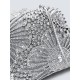 Silver Evening Bag Handheld Bag Box Clutch Rhinestone Clutch - Memoo.com Silver Evening Bag Handheld Bag Box Clutch Rhinestone Clutch - Memoo.com