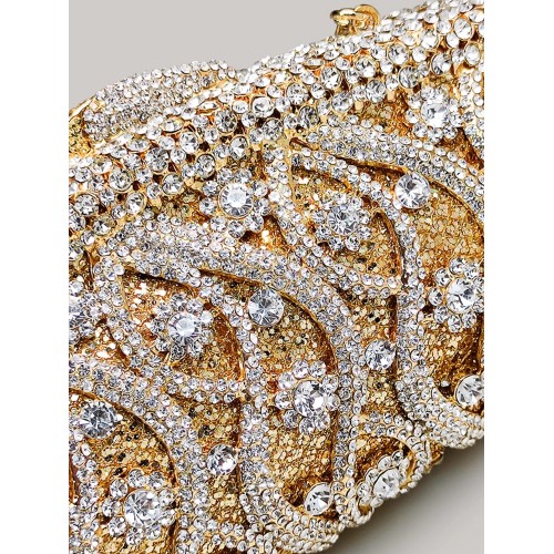 Evening bag retro shiny diamond Rhinestone Clutch Chain handbag Evening bag retro shiny diamond Rhinestone Clutch Chain handbag