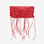 Red PU leather fashionable women's handbag