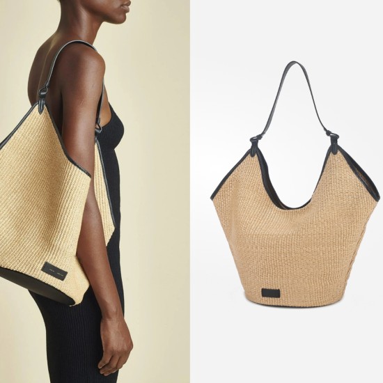 Grass woven beach bag with large capacity tote - Memoo.com Grass woven beach bag with large capacity tote - Memoo.com