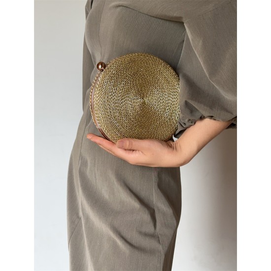 Round box rope acrylic shaped handbag Round box rope acrylic shaped handbag