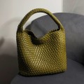 Leather Woven Tote Bag