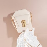 Polka dot keychain series leather vintage hand lady