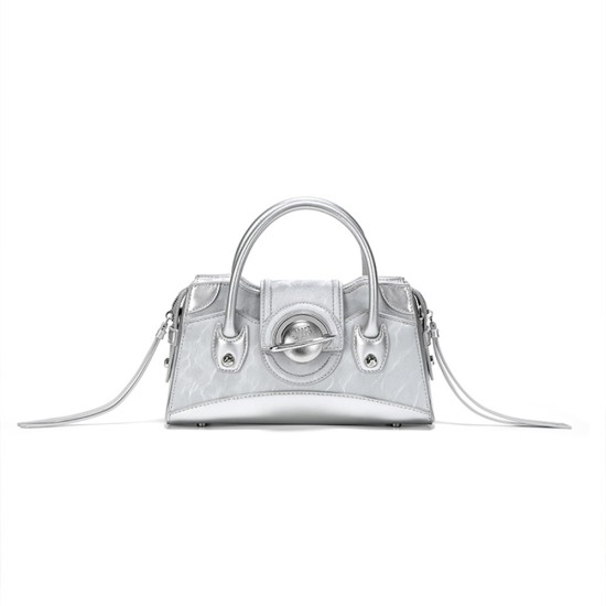 Silver crossbody bag, female niche design handbag - Memoo.com Silver crossbody bag, female niche design handbag - Memoo.com