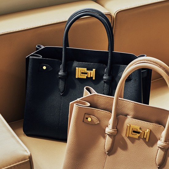 Meiji light luxury cowhide commuter Tote bag Women's shoulder bag briefcase Meiji light luxury cowhide commuter Tote bag Women's shoulder bag briefcase
