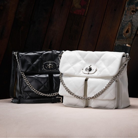 Meiji womens bag leather diamond chain underarm bag small fragrance crossbody bag - Memoo.com Meiji womens bag leather diamond chain underarm bag small fragrance crossbody bag - Memoo.com