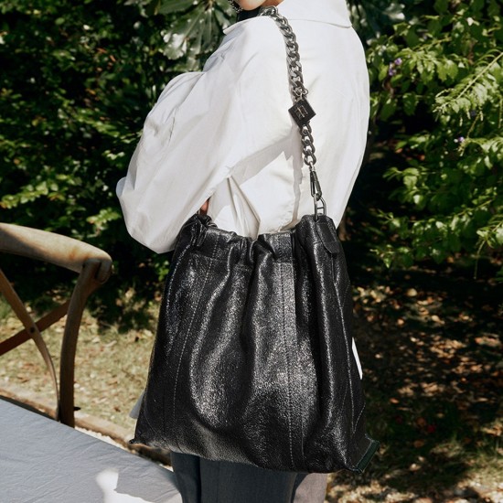 Minjee women's bag Leather Tote bag single-shoulder portable commuter bag Minjee women's bag Leather Tote bag single-shoulder portable commuter bag