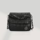 Diamond square bag handbag Leather shoulder bag small fragrance bag Diamond square bag handbag Leather shoulder bag small fragrance bag