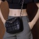 Diamond square bag handbag Leather shoulder bag small fragrance bag Diamond square bag handbag Leather shoulder bag small fragrance bag