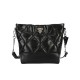 Leather diamond grid chain bucket bag crossbody bag - Memoo.com Leather diamond grid chain bucket bag crossbody bag - Memoo.com
