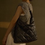 Leather Lingge Tote Bag Shoulder Bag Commuter Bag