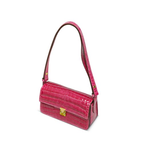 Alligator leather highlight arch bead shoulder and armpit crossbody bag Alligator leather highlight arch bead shoulder and armpit crossbody bag
