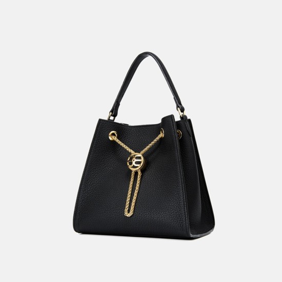 Leather top layer cowhide bucket bag Crossbody shoulder bag Tote bag Womens large basket bag - Memoo.com Leather top layer cowhide bucket bag Crossbody shoulder bag Tote bag Womens large basket bag - Memoo.com