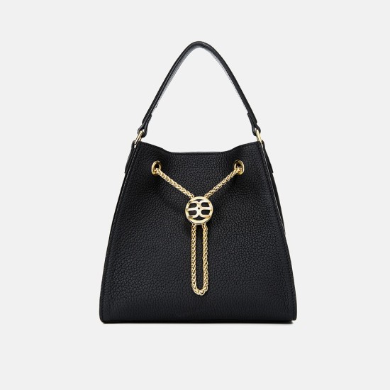 Leather top layer cowhide bucket bag Crossbody shoulder bag Tote bag Womens large basket bag - Memoo.com Leather top layer cowhide bucket bag Crossbody shoulder bag Tote bag Womens large basket bag - Memoo.com