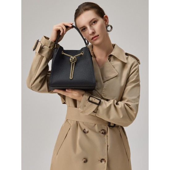 Leather top layer cowhide bucket bag Crossbody shoulder bag Tote bag Womens large basket bag - Memoo.com Leather top layer cowhide bucket bag Crossbody shoulder bag Tote bag Womens large basket bag - Memoo.com