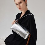 Super soft leather baguette oil wax leather underarm crossbody bag