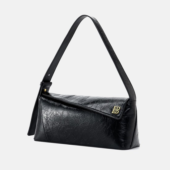 Super soft leather baguette oil wax leather underarm crossbody bag - Memoo.com Super soft leather baguette oil wax leather underarm crossbody bag - Memoo.com