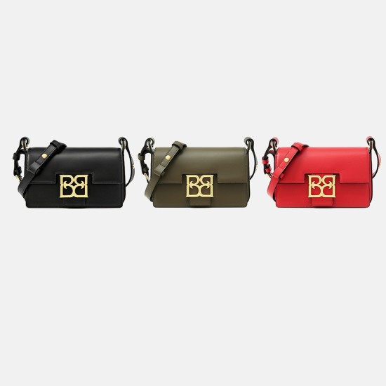 Leather armpit bag, single shoulder crossbody bag, cowhide small square bag - Memoo.com Leather armpit bag, single shoulder crossbody bag, cowhide small square bag - Memoo.com