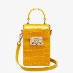 High gloss crocodile leather women's bag, mobile phone bag, women's crossbody mobile phone bag