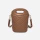 Genuine leather sheepskin small bag, fragrant wind diamond grid chain small handbag, water bucket bag - Memoo.com Genuine leather sheepskin small bag, fragrant wind diamond grid chain small handbag, water bucket bag - Memoo.com
