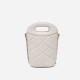 Genuine leather sheepskin small bag, fragrant wind diamond grid chain small handbag, water bucket bag - Memoo.com Genuine leather sheepskin small bag, fragrant wind diamond grid chain small handbag, water bucket bag - Memoo.com