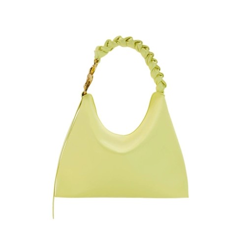 Lemon Yellow Cattle Leather Women's Shoulder Bag Lemon Yellow Cattle Leather Women's Shoulder Bag