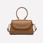 Original women's bag made of genuine leather and cowhide cylindrical bag