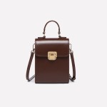 Leather vertical square bag commuting fashionable cowhide women's bag