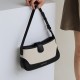 Retro Underarm Stick Bag Splicing Single Shoulder Genuine Leather Womens Bag - Memoo.com Retro Underarm Stick Bag Splicing Single Shoulder Genuine Leather Womens Bag - Memoo.com