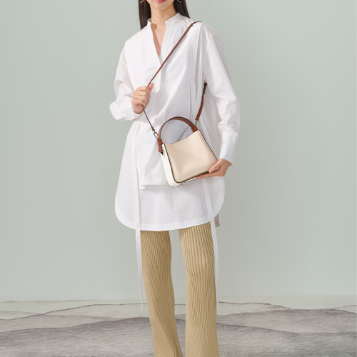 Women's bucket bag, one shoulder crossbody, large capacity handle, carrying niche commuting Women's bucket bag, one shoulder crossbody, large capacity handle, carrying niche commuting